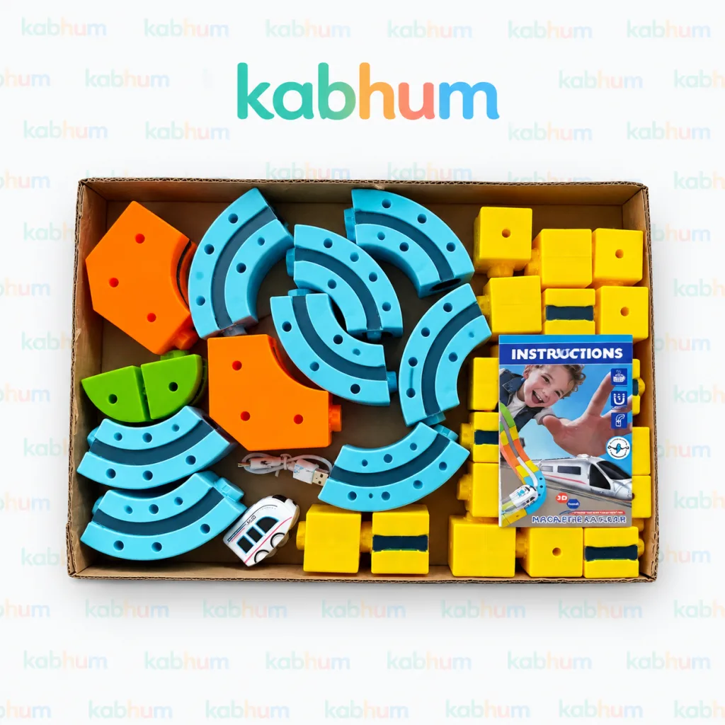 3D Magnetic Rail Track Set – with Rechargeable Train