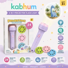 2 in 1 Kids Projection Flashlight Toy